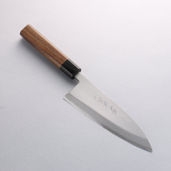 Hideo Kitaoka Blue Steel No.2 Damascus Deba Japanese Chef Knife 180mm