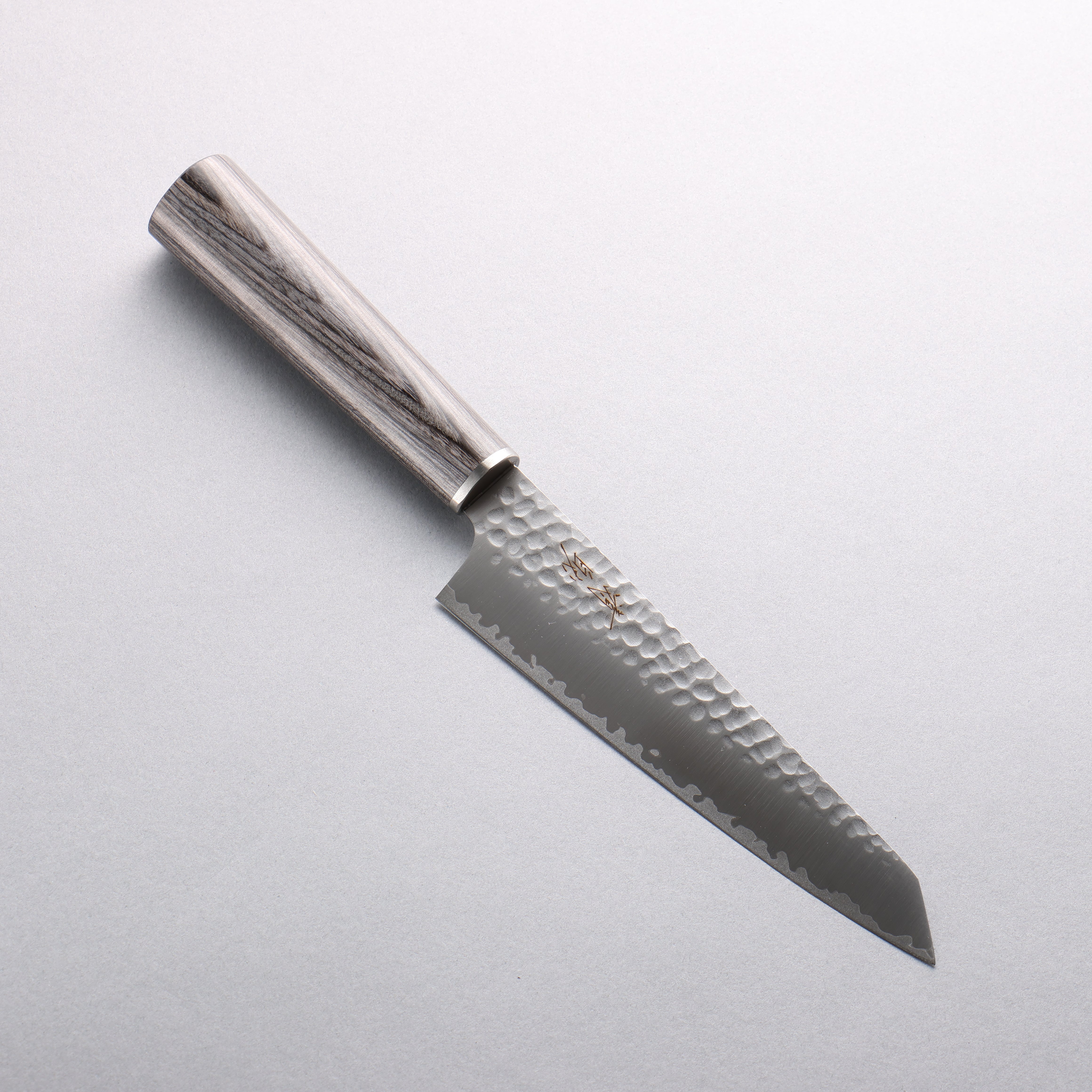 Seisuke VG10 Hammered Kiritsuke Petty-Utility 150mm Charcoal Gray Pakkawood Handle - Seisuke Knife