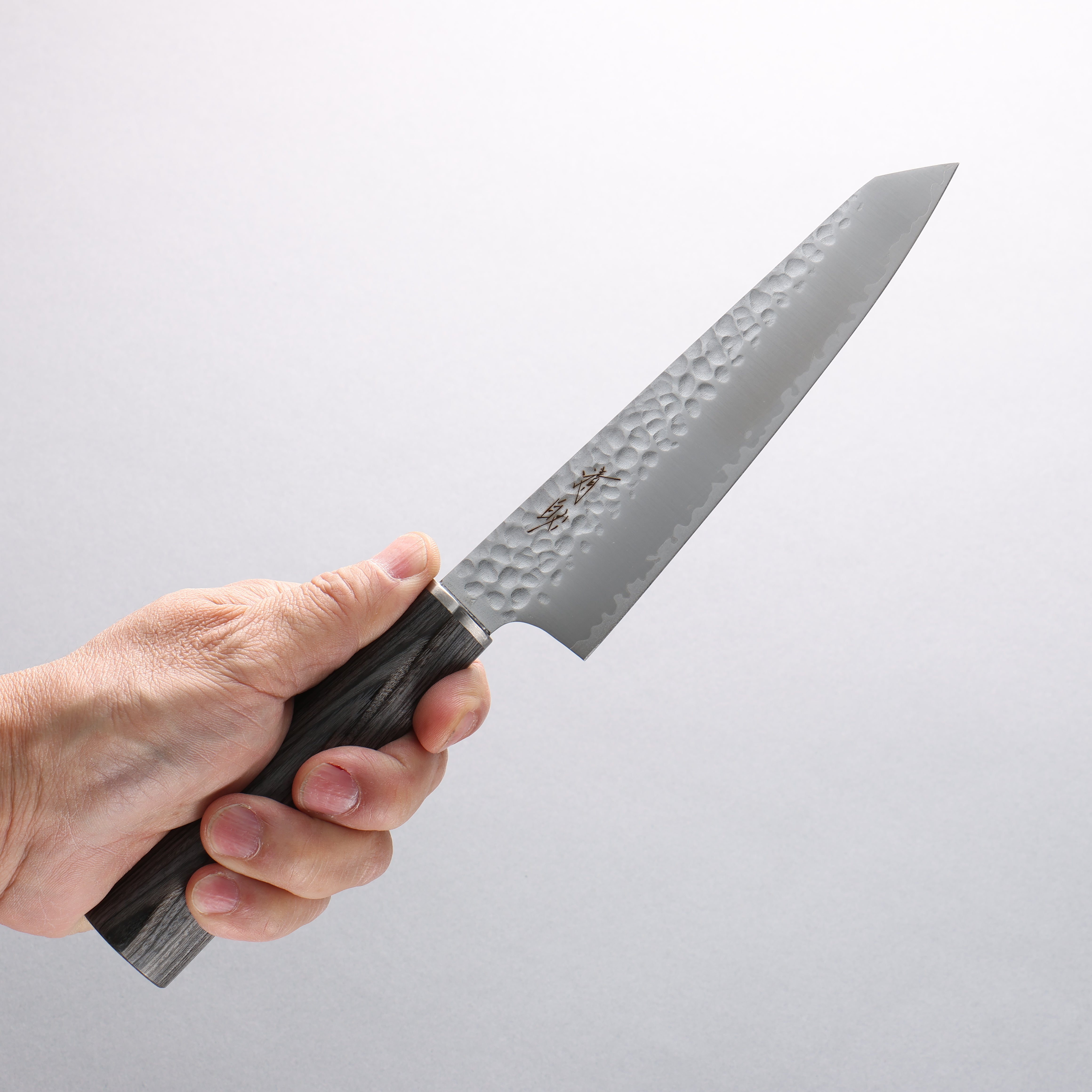 Seisuke VG10 Hammered Kiritsuke Petty-Utility 150mm Charcoal Gray Pakkawood Handle - Seisuke Knife