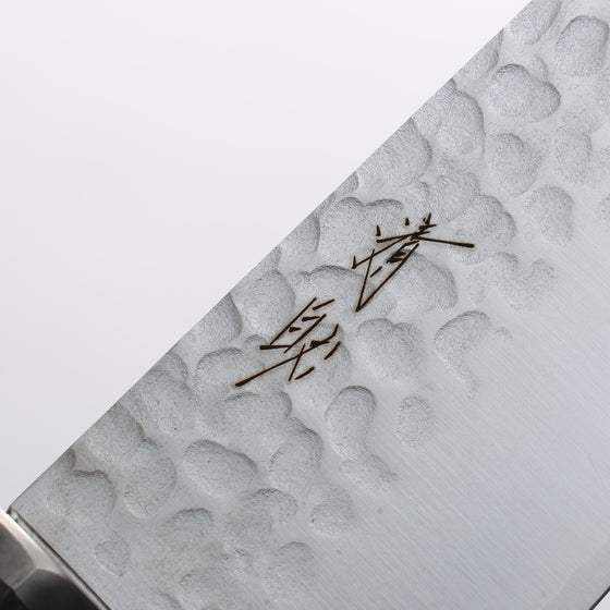 Seisuke VG10 Hammered Gyuto 200mm Charcoal Gray Pakka wood Handle - Seisuke Knife