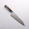 Yu Kurosaki Fujin SG2 Hammered Damascus Kiritsuke Gyuto 180mm Brown Black Acrylic Handle - Seisuke Knife - Slide 1