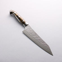  Yu Kurosaki Fujin SG2 Hammered Damascus Kiritsuke Gyuto 180mm Brown Black Acrylic Handle - Seisuke Knife