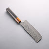 Yoshimi Kato VG10 Black Damascus Nakiri 165mm Ebony (ferrule: Orange Resin) Handle - Seisuke Knife - Slide 2