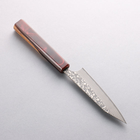 Yoshimi Kato SG2 Black Damascus Kiritsuke Petty-Utility 120mm Olive Tree and Red Resin Handle - Seisuke Knife