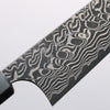 Yoshimi Kato SG2 Black Damascus Small Bunka 130mm Olive Tree and Black/White Marble Resin Handle - Seisuke Knife - Slide 3