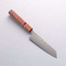  Yoshimi Kato SG2 Black Damascus Small Bunka 130mm Rosewood (Red Turquoise Ring) Handle - Seisuke Knife