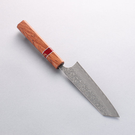 Yoshimi Kato SG2 Black Damascus Small Bunka 130mm Rosewood (Red Turquoise Ring) Handle - Seisuke Knife