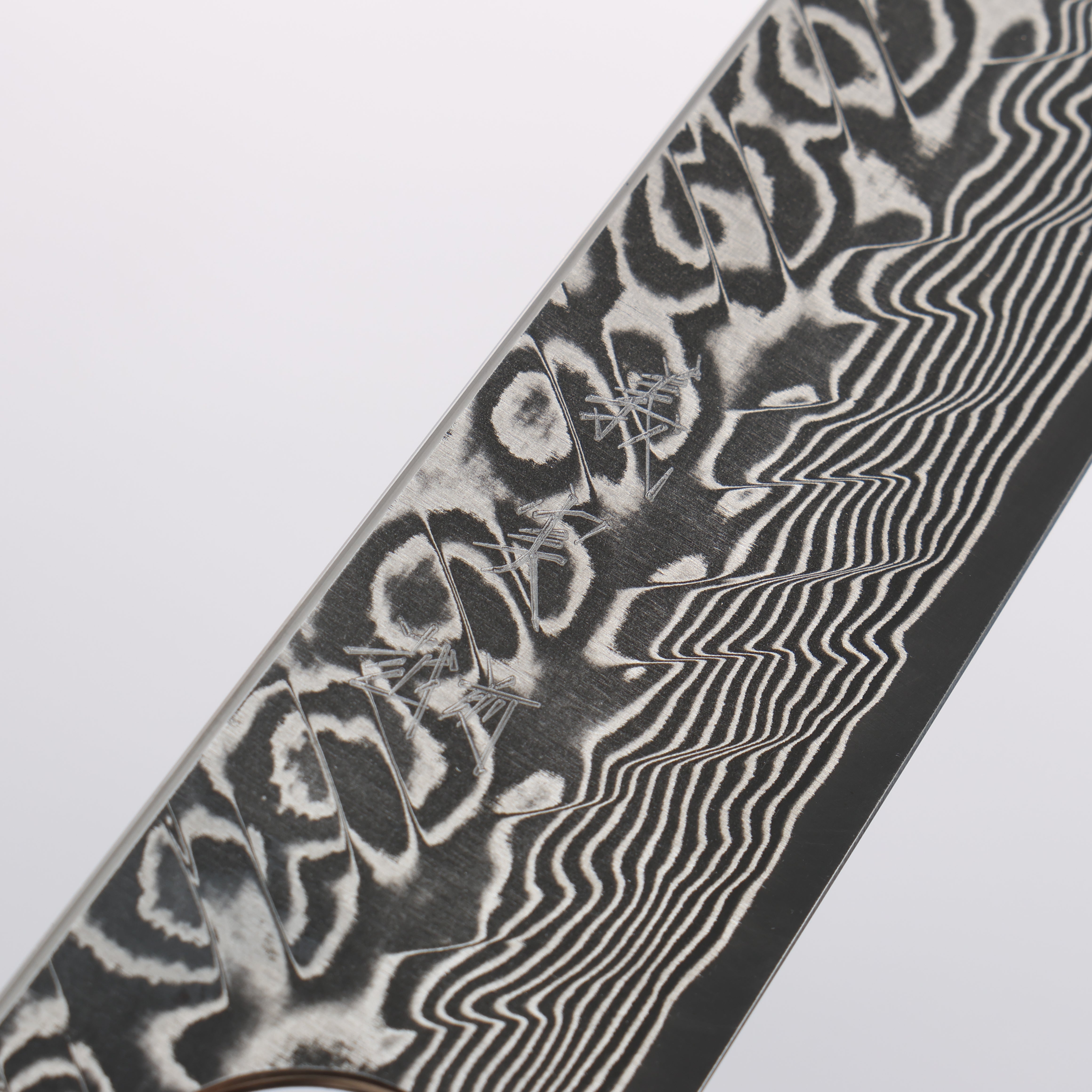 Yoshimi Kato SG2 Black Damascus Kiritsuke Petty-Utility 150mm Rosewood (Red Turquoise Ring) Handle - Seisuke Knife