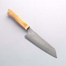  Yoshimi Kato VG10 Black Damascus Bunka 170mm Western style (yellow) Handle - Seisuke Knife