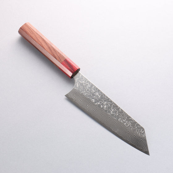 Yoshimi Kato SG2 Damascus Migaki Polish Finish Bunka 170mm Honduras (ferrule: Red Pakka wood) Handle - Seisuke Knife