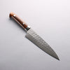 Takeshi Saji VG10 Hammered Damascus Cross Gyuto 180mm Ironwood Handle - Seisuke Knife - Slide 1