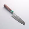 Yu Kurosaki Senko Ryu SG2 Hammered Santoku 170mm Rosewood (ferrule: Green Pakka wood) Handle - Seisuke Knife - Slide 2