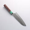 Yu Kurosaki Senko Ryu SG2 Hammered Santoku 170mm Rosewood (ferrule: Green Pakka wood) Handle - Seisuke Knife - Slide 3