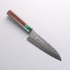 Yu Kurosaki Senko Ryu SG2 Hammered Small Santoku 150mm Rosewood (ferrule: Green Pakka wood) Handle - Seisuke Knife - Slide 2