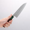 Yu Kurosaki Senko Ryu SG2 Hammered Small Santoku 150mm Rosewood (ferrule: Green Pakka wood) Handle - Seisuke Knife - Slide 5