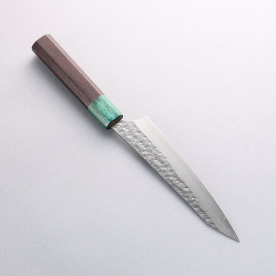 Yu Kurosaki Senko Ei SG2 Hammered Petty-Utility 150mm Shitan (ferrule: Green Pakka wood) Handle - Seisuke Knife