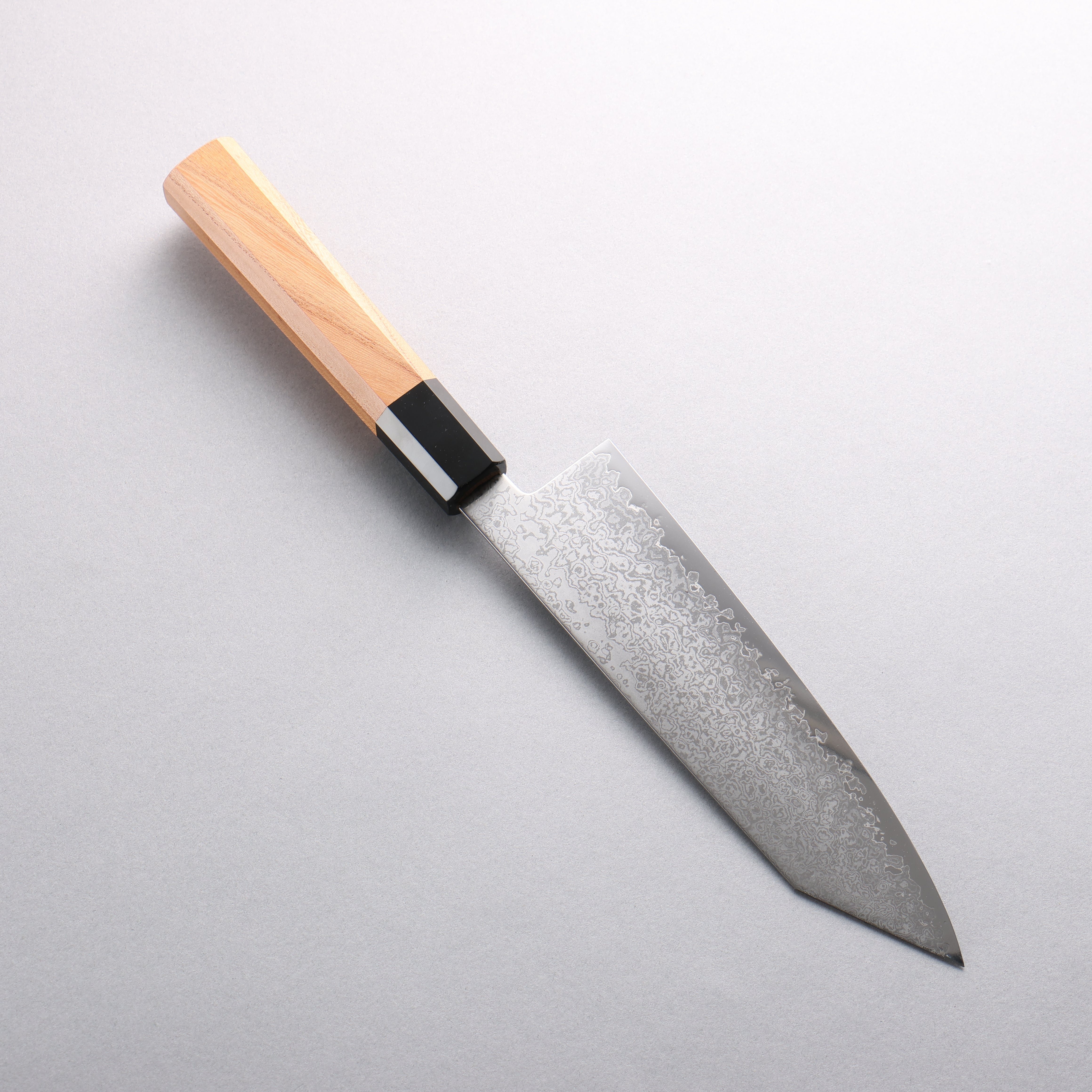 Seisuke VG10 Damascus Kiritsuke Santoku 180mm Keyaki Elm Handle - Seisuke Knife