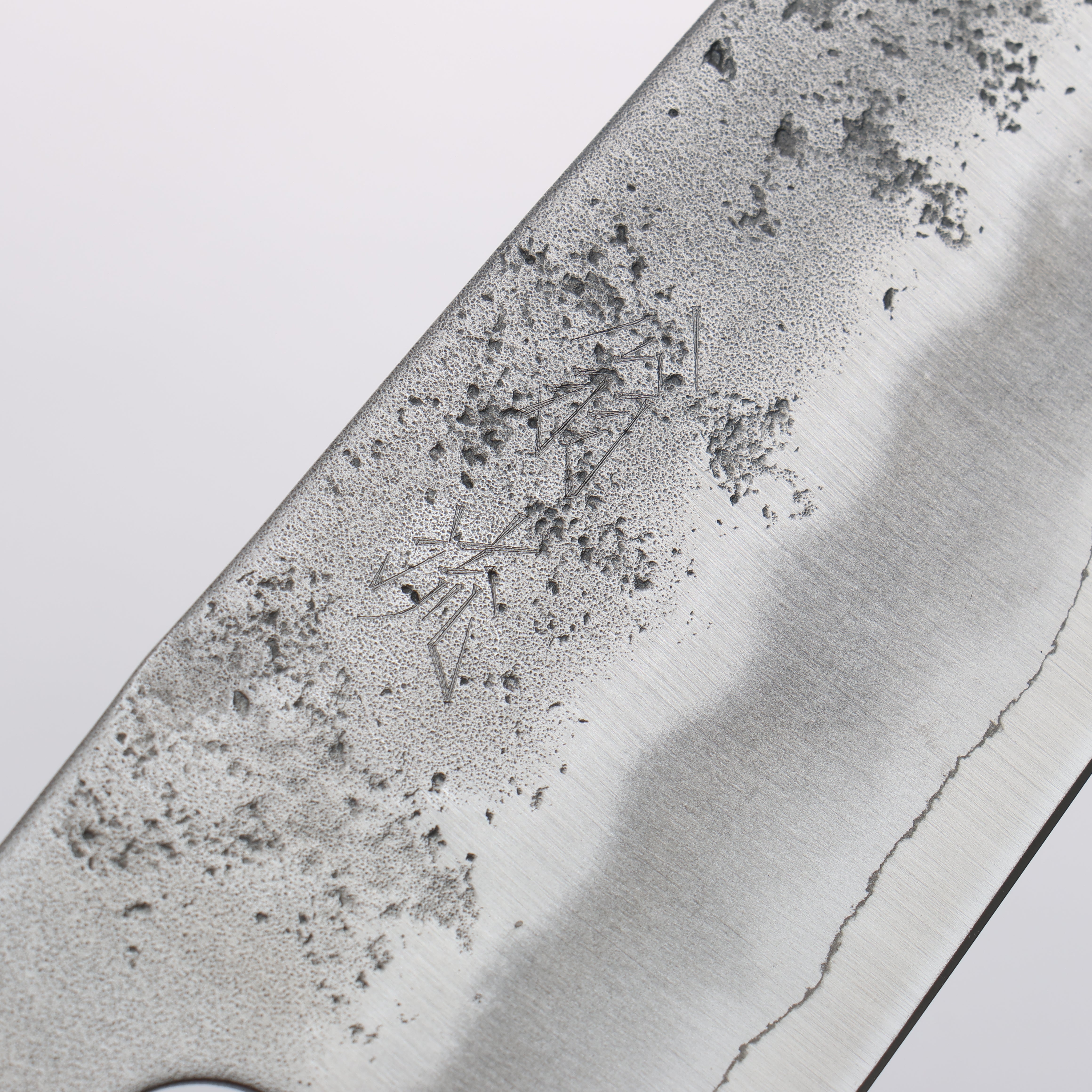 Oul Silver Steel No.3 Nashiji Santoku 165mm Burnt Oak Handle