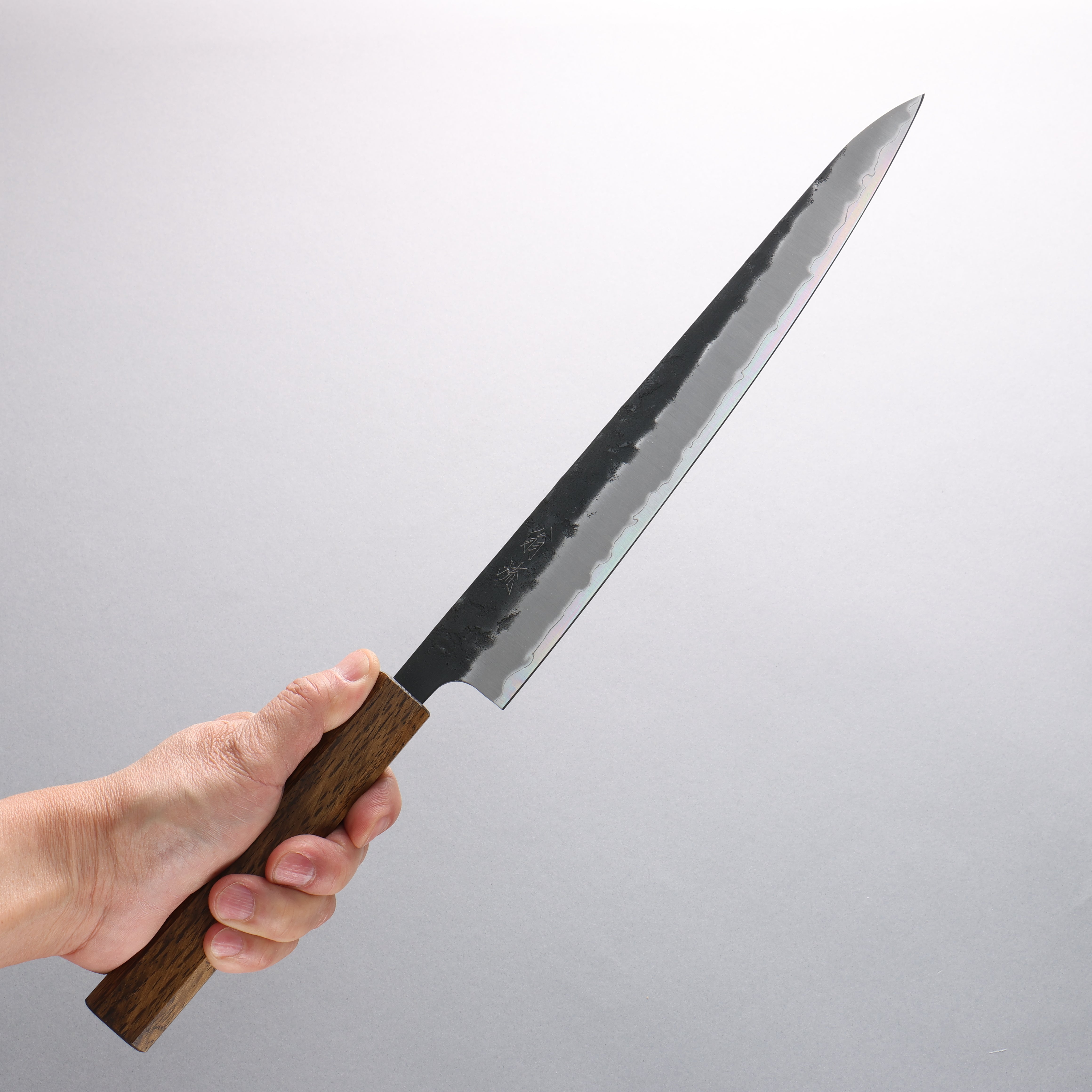 Oul Blue Super Black Nashiji Sujihiki 270mm Oak Handle