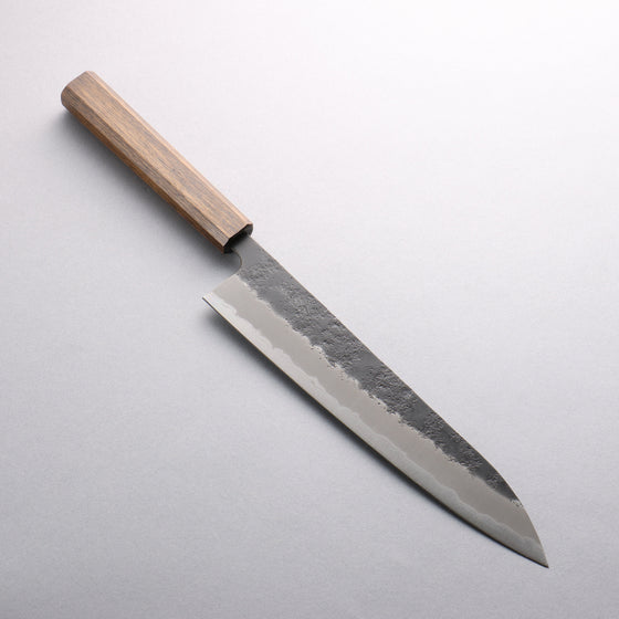 Oul Blue Super Black Nashiji Gyuto 240mm Oak Handle - Seisuke Knife