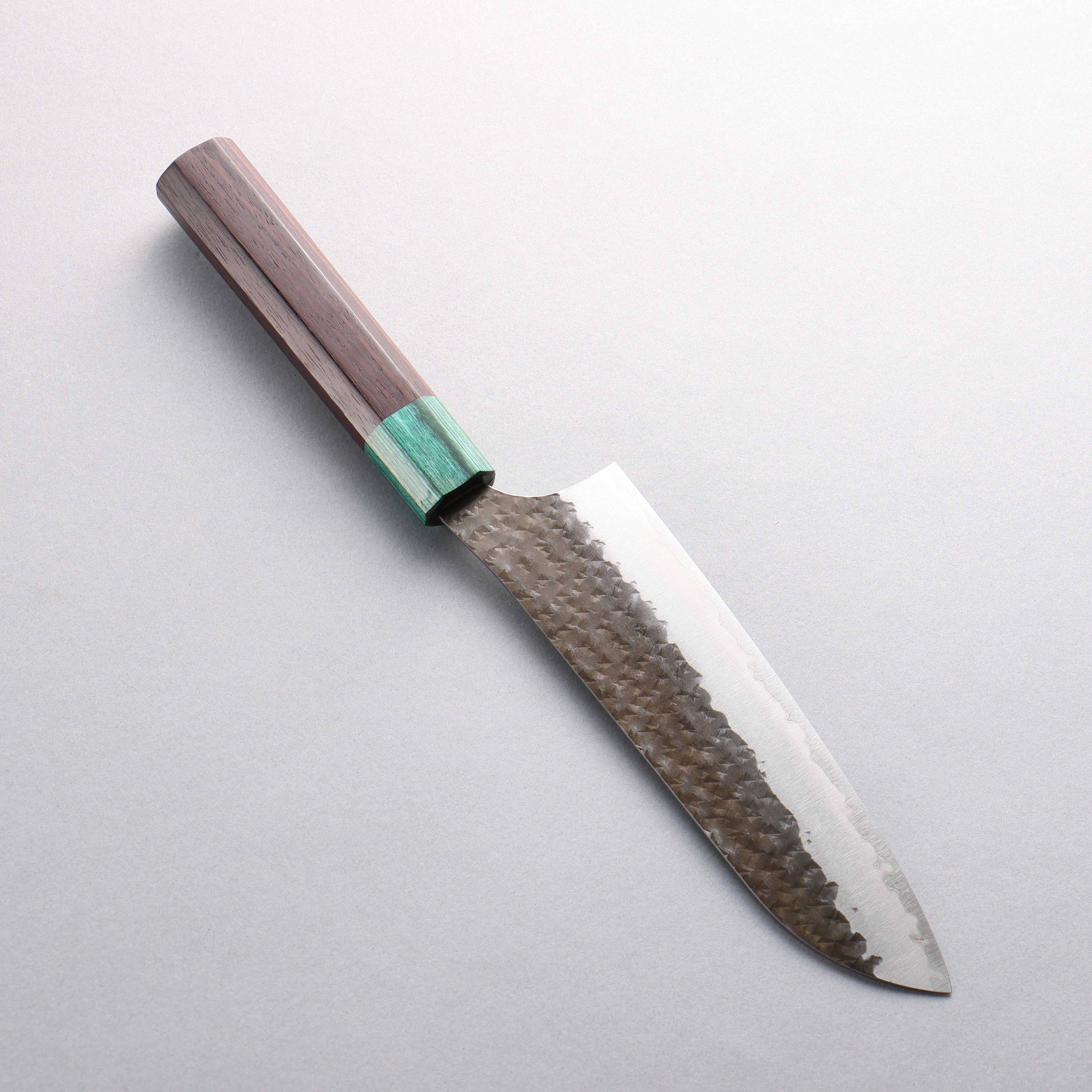 Yu Kurosaki Senko Ryu Blue Super Hammered Black Finished Santoku 170mm