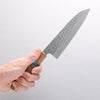 Yu Kurosaki Senko Ei SG2 Hammered Small Santoku 150mm Olive Tree(Turquoise Ring) Handle - Seisuke Knife - Slide 4