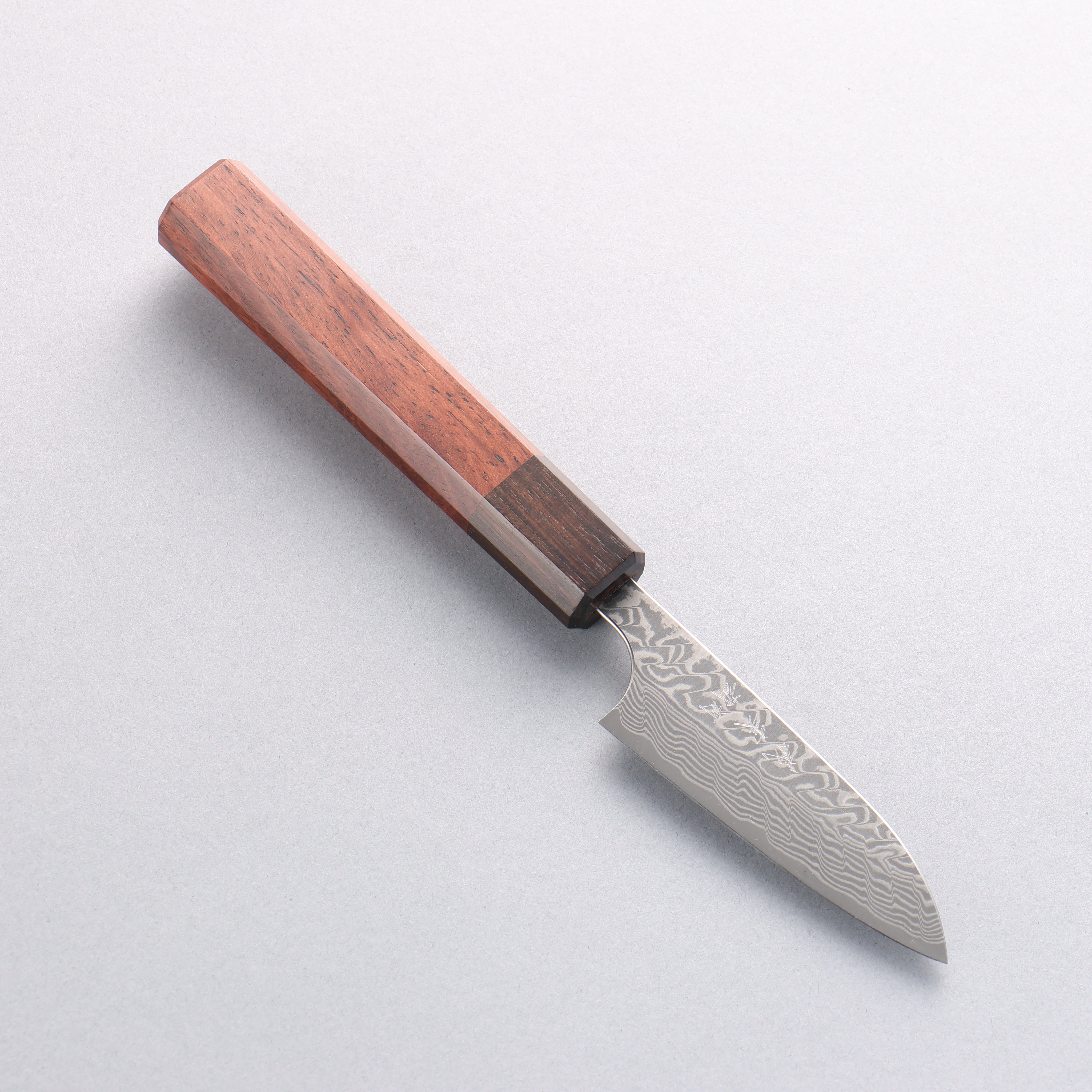 Yoshimi Kato SG2 Black Damascus Petty-Utility 80mm Rosewood (Ferrule: Ebony) Handle - Seisuke Knife