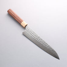  Yoshimi Kato Silver Steel No.3 Hammered(Maru) Gyuto 240mm Honduras (ferrule: White Pakka wood) Handle - Seisuke Knife