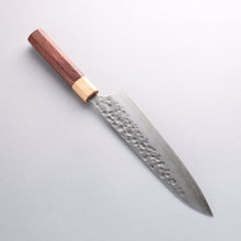  Yoshimi Kato Silver Steel No.3 Hammered(Maru) Gyuto 210mm Honduras (ferrule: White Pakka wood) Handle - Seisuke Knife