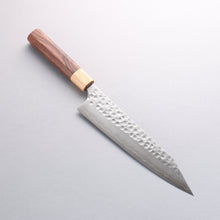  Yoshimi Kato Silver Steel No.3 Hammered(Maru) Kiritsuke Gyuto 210mm Honduras (ferrule: White Pakka wood) Handle - Seisuke Knife