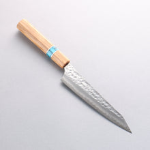  Yu Kurosaki Senko Ei SG2 Hammered Petty-Utility 150mm Olive Tree(Turquoise Ring) Handle - Seisuke Knife