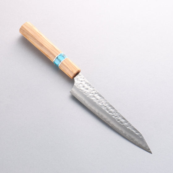 Yu Kurosaki Senko Ei SG2 Hammered Petty-Utility 150mm Olive Tree(Turquoise Ring) Handle - Seisuke Knife