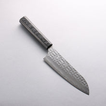  Yu Kurosaki Senko Ryu SG2 Hammered Santoku 170mm Black Lacquered (Flow Pattern) Handle - Seisuke Knife