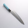 Yu Kurosaki Senko Ryu SG2 Hammered Gyuto 210mm Blue Stablized Wood (Ferrule: Black) Handle - Seisuke Knife - Slide 3