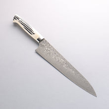  Takeshi Saji SG2 Black Damascus Gyuto 240mm White Deer Horn Handle - Seisuke Knife