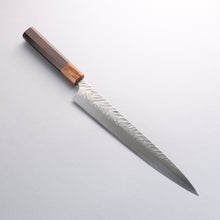  Yoshimi Kato SPG STRIX Hammered (V) Sujihiki 270mm Ebony (ferrule: Orange Resin) Handle - Seisuke Knife