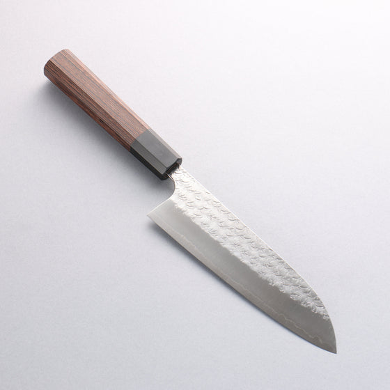 Yoshimi Kato Minamo SG2 Hammered Santoku 165mm Wenge Handle - Seisuke Knife