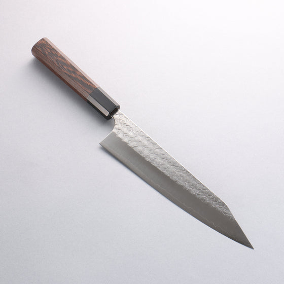 Yoshimi Kato Minamo SG2 Hammered Kiritsuke Gyuto 210mm Wenge Handle - Seisuke Knife