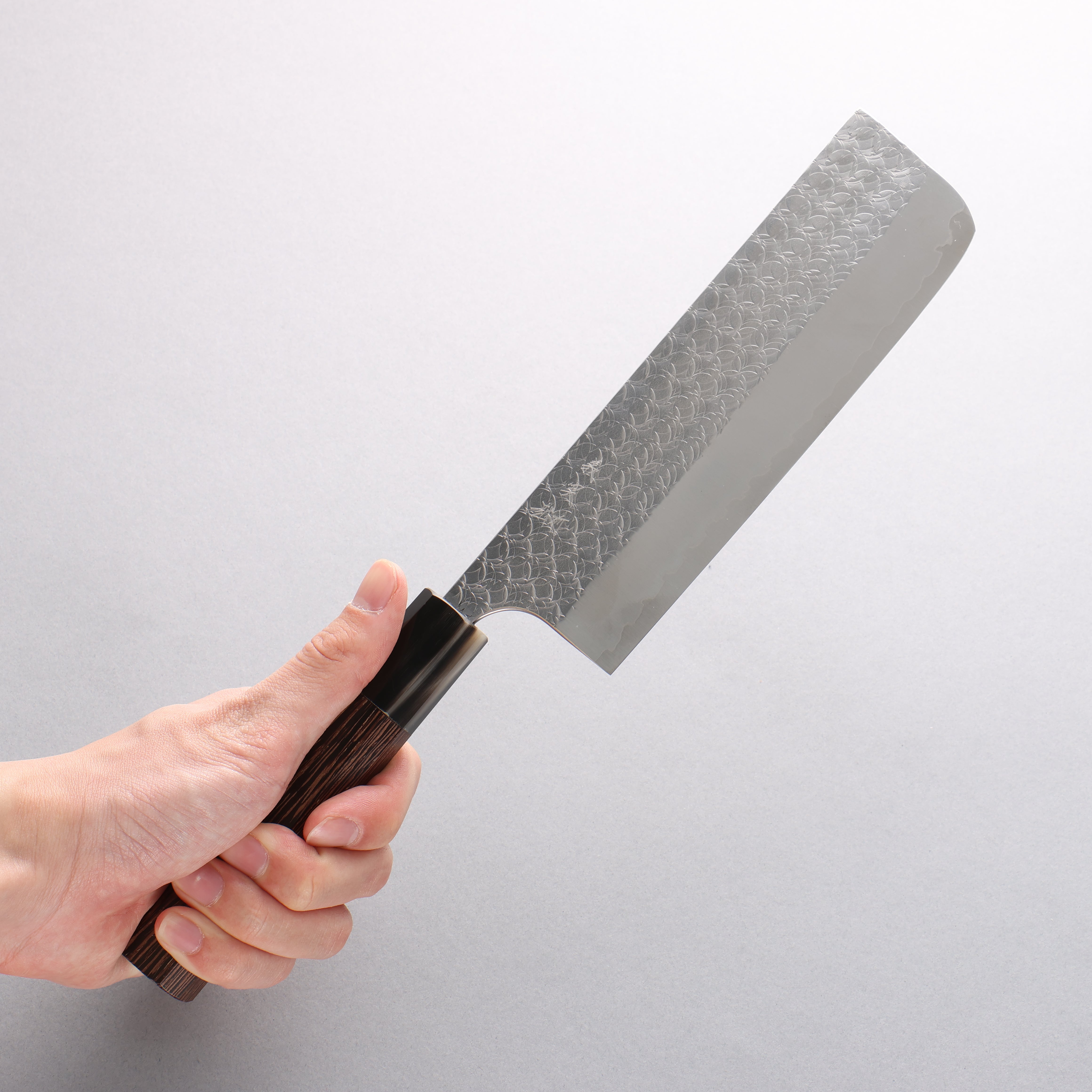 Yoshimi Kato Minamo SG2 Hammered Nakiri 165mm Wenge Handle - Seisuke Knife