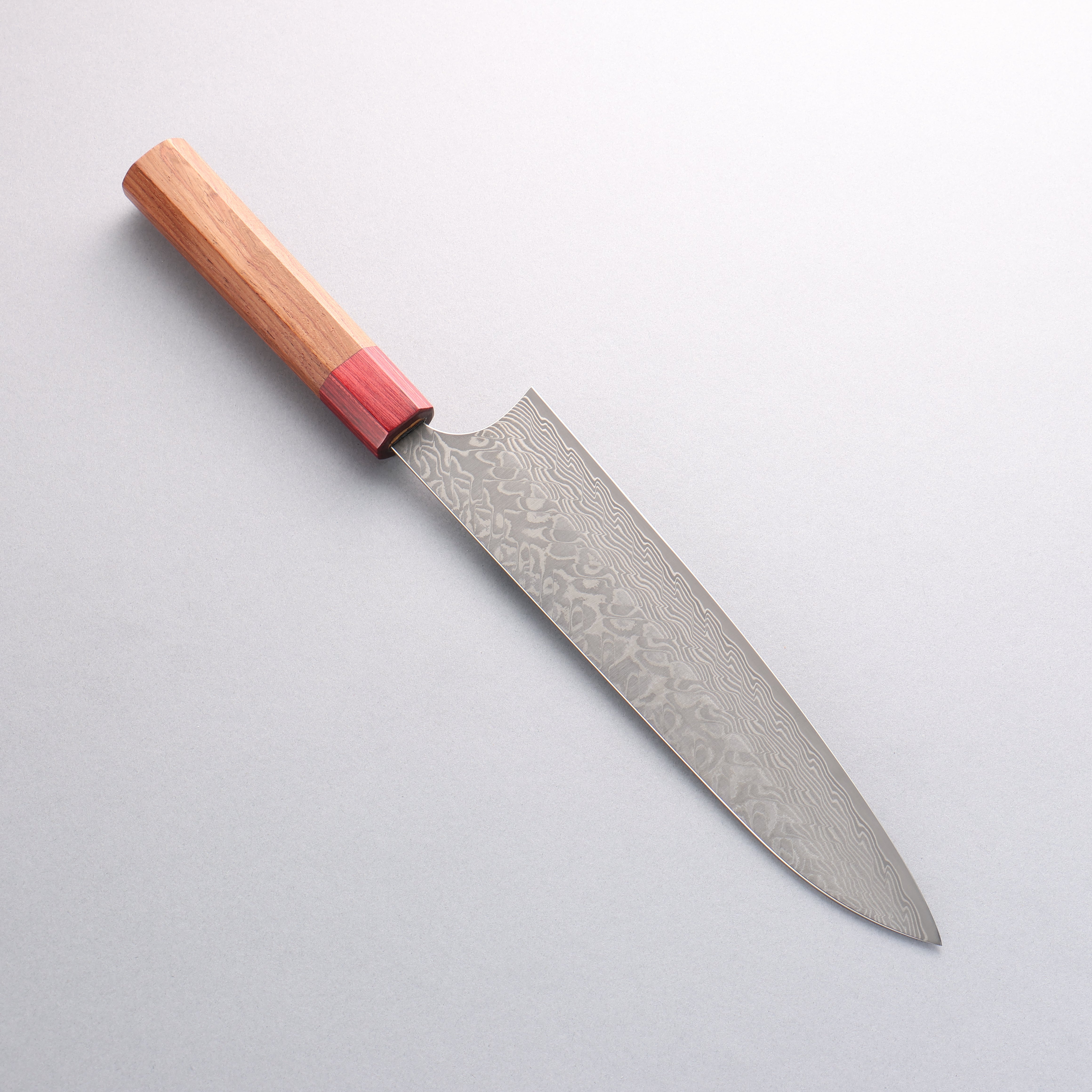 Yoshimi Kato SG2 Black Damascus Gyuto 210mm Red Honduras Handle - Seisuke Knife