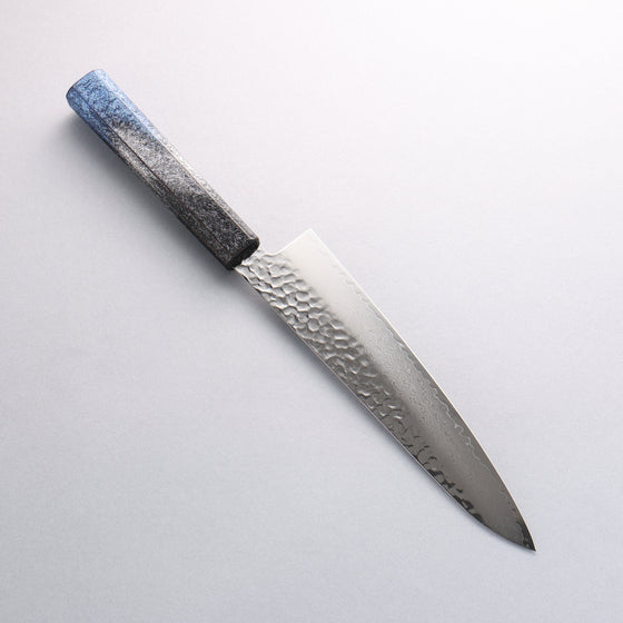 Sakai Takayuki Rinnou VG10 33 Layer Damascus Gyuto210mm Blue Lacquered Handle - Seisuke Knife