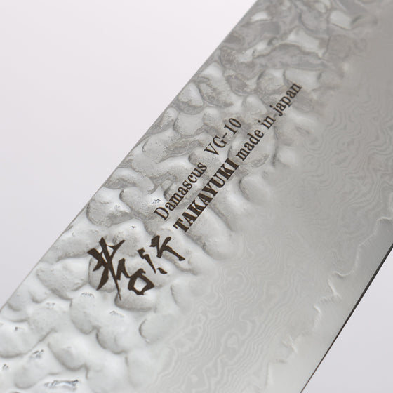 Sakai Takayuki Rinnou VG10 33 Layer Damascus Kengata Santoku160mm Blue Lacquered Handle - Seisuke Knife