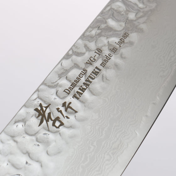 Sakai Takayuki VG10 33 Layer Damascus Kengata Santoku160mm Mountain cherry (12 sided) Handle - Seisuke Knife