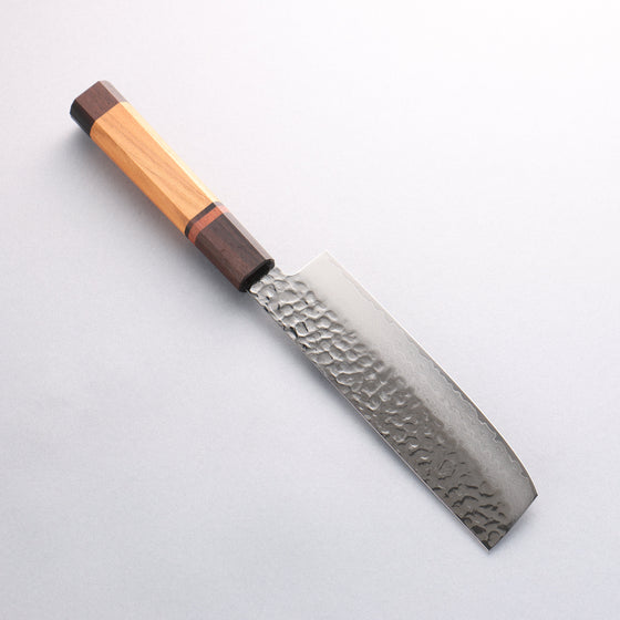 Sakai Takayuki VG10 33 Layer Damascus Nakiri170mm Mountain cherry (12 sided) Handle - Seisuke Knife