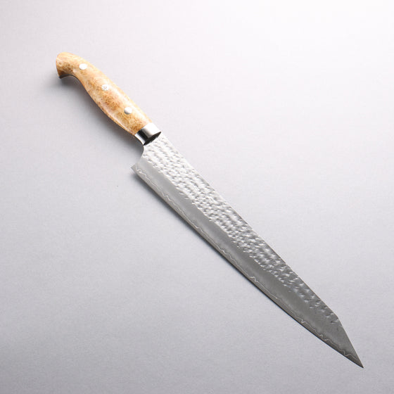 Yu Kurosaki Senko Ei SG2 Hammered Sujihiki 270mm White Maple Handle - Seisuke Knife