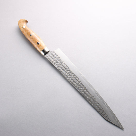 Yu Kurosaki Senko Ei SG2 Hammered Sujihiki 270mm White Maple Handle - Seisuke Knife