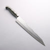 Yu Kurosaki Senko Ei SG2 Hammered Sujihiki 270mm Gray Stablilized Wood Handle - Seisuke Knife - Slide 1