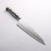 Yu Kurosaki Senko Ei SG2 Hammered Gyuto 210mm Gray Stablilized Wood Handle - Seisuke Knife - Slide 1