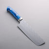 Takeshi Saji SPG STRIX Hammered Migaki Finished Nakiri 165mm Blue Acrylic Handle - Seisuke Knife - Slide 1