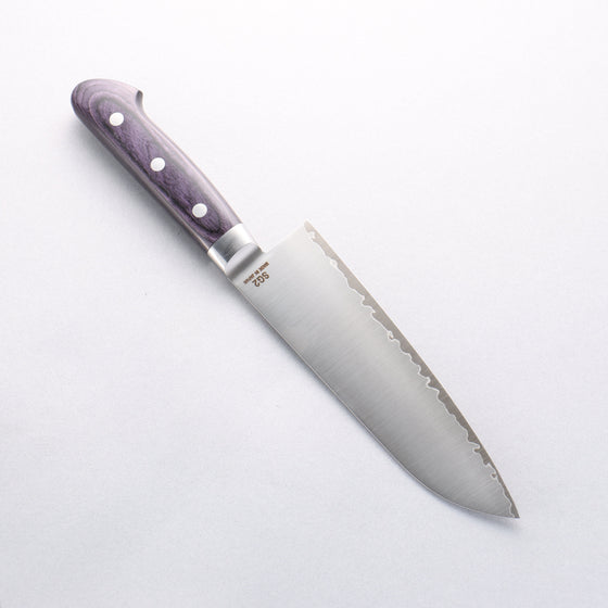 Higuchi SG2 Santoku 180mm Navy blue Pakka wood Handle - Seisuke Knife